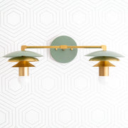 Artivo Layered Brass Vanity Light - Modern Sleek Style Home Bath Accent
